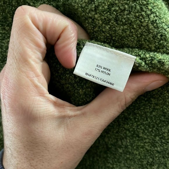 Eileen Fisher Womens Green Wool Nylon Bouclè Open Front Cropped Sweater Size S - Picture 10 of 10